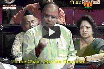Arun Jaitley continues to shine:His latest speech in Rajya Sabha(Video)