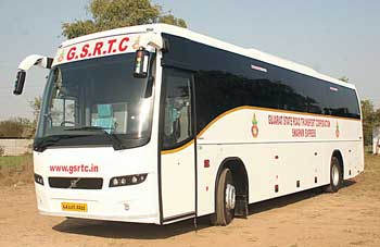 Ahmedabad Airport to Vadodara AC Volvo ST Bus of GSRTC launched
