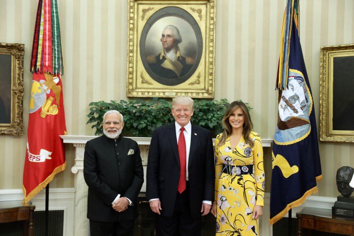 Telephone conversation between PM Modi and President of USA Donald Trump