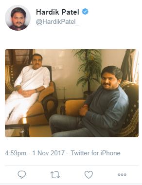 Hardik Patel meets Praful Patel