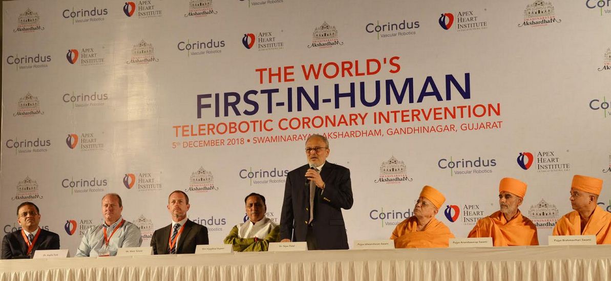 Dr. Tejas Patel performs world’s first human telerobotic coronary intervention in Gujarat