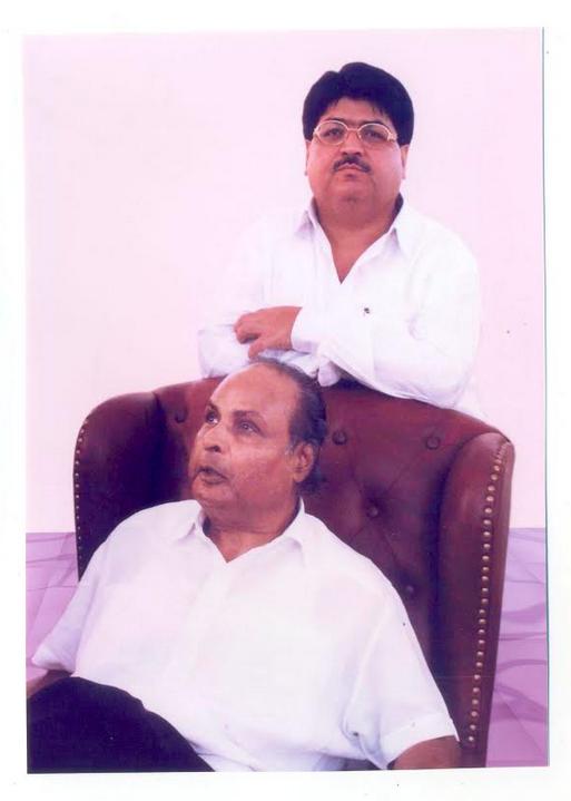 Parimal Nathwani with Dhirubhai Ambani