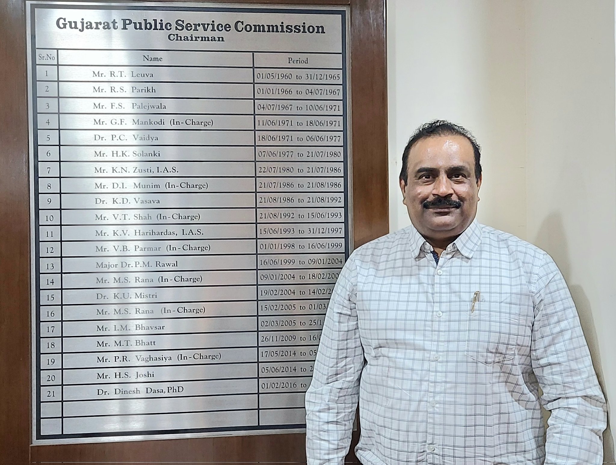 Dr. Dinesh Dasa , ‘Mr. Reliable’ for millions of Govt job aspirants, demits GPSC top office today